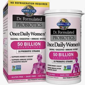 Garden of Life Probiotics Supplement for Women - Dr. Formulated Once Daily Women's for Digestive and Gut Health, Shelf Stable, 30 Capsules